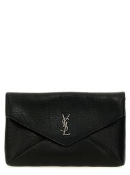 クラッチバッグ SAINT LAURENT PARIS イヴ サンローラン ブラック Black 'Envelope Cassandre' large clutch bag クラッチバッグ メンズ 春夏2024 778181AACIA1000 【関税・送料無料】【ラッピング無料】 ju