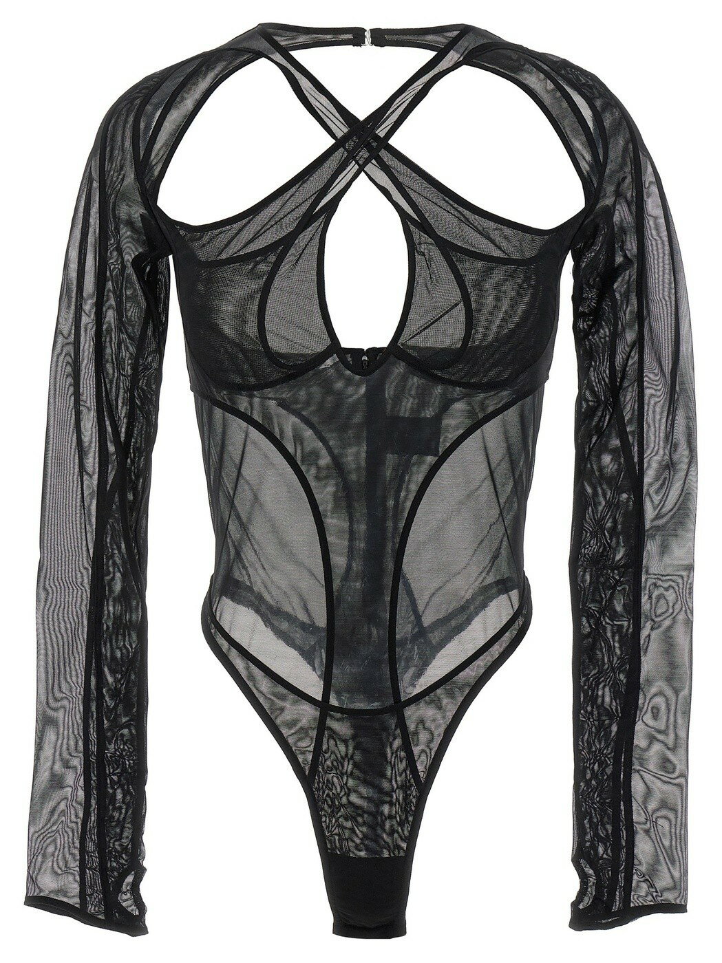 MUGLER ミュグレー ブラック Black 'criss-crossed multi-layer' bodysuit アンダーウェア レディース 春夏2024 24P1BO02335721999 【関税・送料無料】【ラッピング無料】 ju