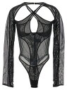 【15,000円以上1,000円OFF!!】 MUGLER ミュグレー ブラック Black 'criss-crossed multi-layer' bodysuit アンダーウェア レディース 春夏2024 24P1BO02335721999 【関税・送料無料】【ラッピング無料】 ju