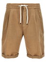 ブルネロ・クチネリ BRUNELLO CUCINELLI ブルネロ クチネリ ベージュ Beige Linen blend bermuda shorts ショーツ メンズ 春夏2024 M291DU0020C6301 【関税・送料無料】【ラッピング無料】 ju