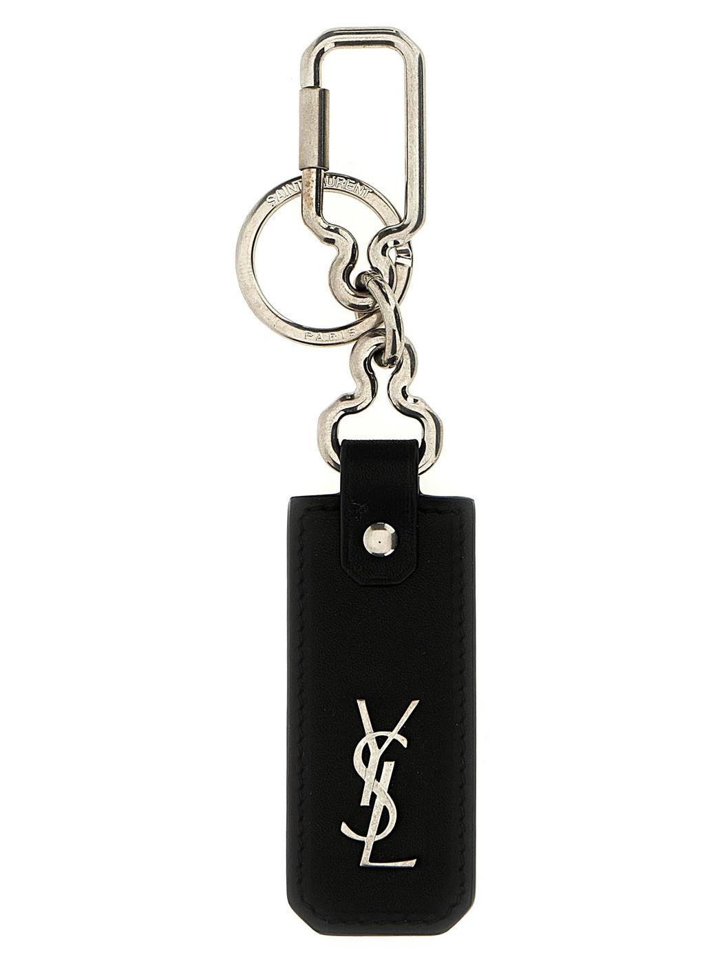 サンローラン 小物 メンズ 【0の付く日ポイント4倍】 SAINT LAURENT PARIS イヴ サンローラン ブラック Black 'Cassandre' keyring ファッション小物 メンズ 春夏2024 777523BWR0E1000 【関税・送料無料】【ラッピング無料】 ju