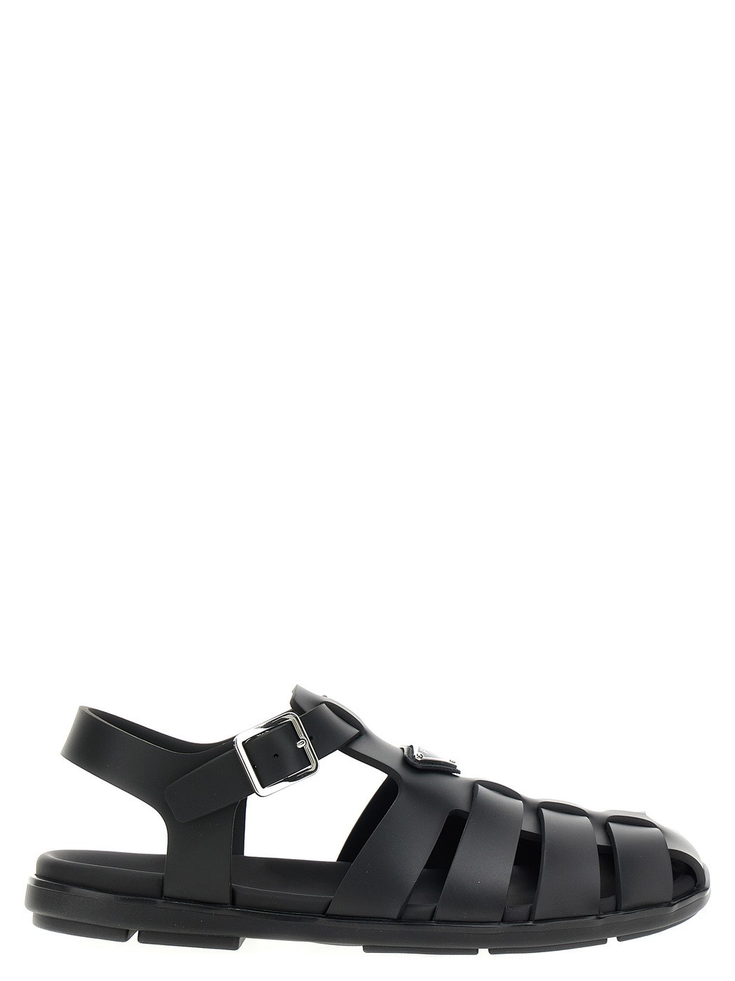 PRADA プラダ ブラック Black Logo rubber sandals サンダル メンズ 春夏2024 2X31193LKKF0002 【関税・送料無料】【ラッピング無料】 ju