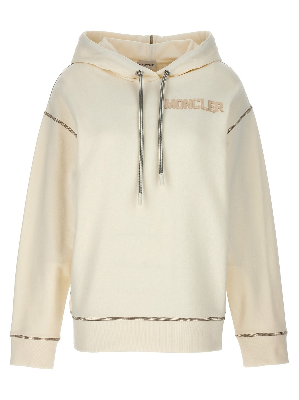 【5のつく日は全商品ポイント4倍】 MONCLER モンクレール ホワイト White Logo hoodie トレーナー レディース 春夏2024 8G0001989AHQ034 【関税・送料無料】【ラッピング無料】 ju