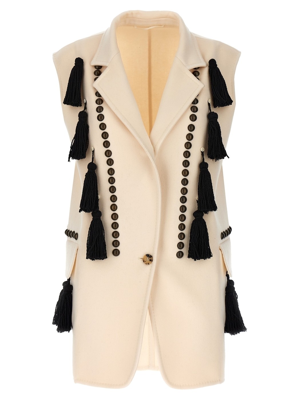 ޥå ޡ MAX MARA  ٥ ǥ ۥ磻 Vests 'Arco' vest ARCO015 White/Bl...