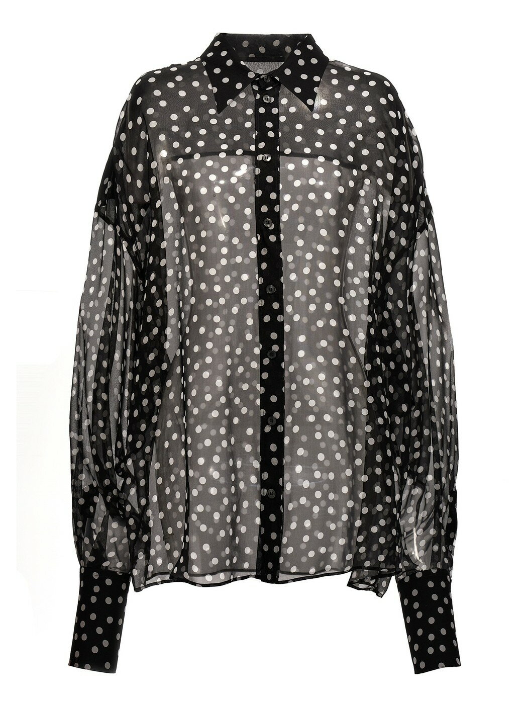 ドルチェ&ガッバーナ 【本日5の付く日ポイント4倍!】 DOLCE&GABBANA ドルチェ&ガッバーナ ホワイト White/Black Polka dot shirt シャツ メンズ 春夏2024 G5LU6THS1KDHNBDW 【関税・送料無料】【ラッピング無料】 ju