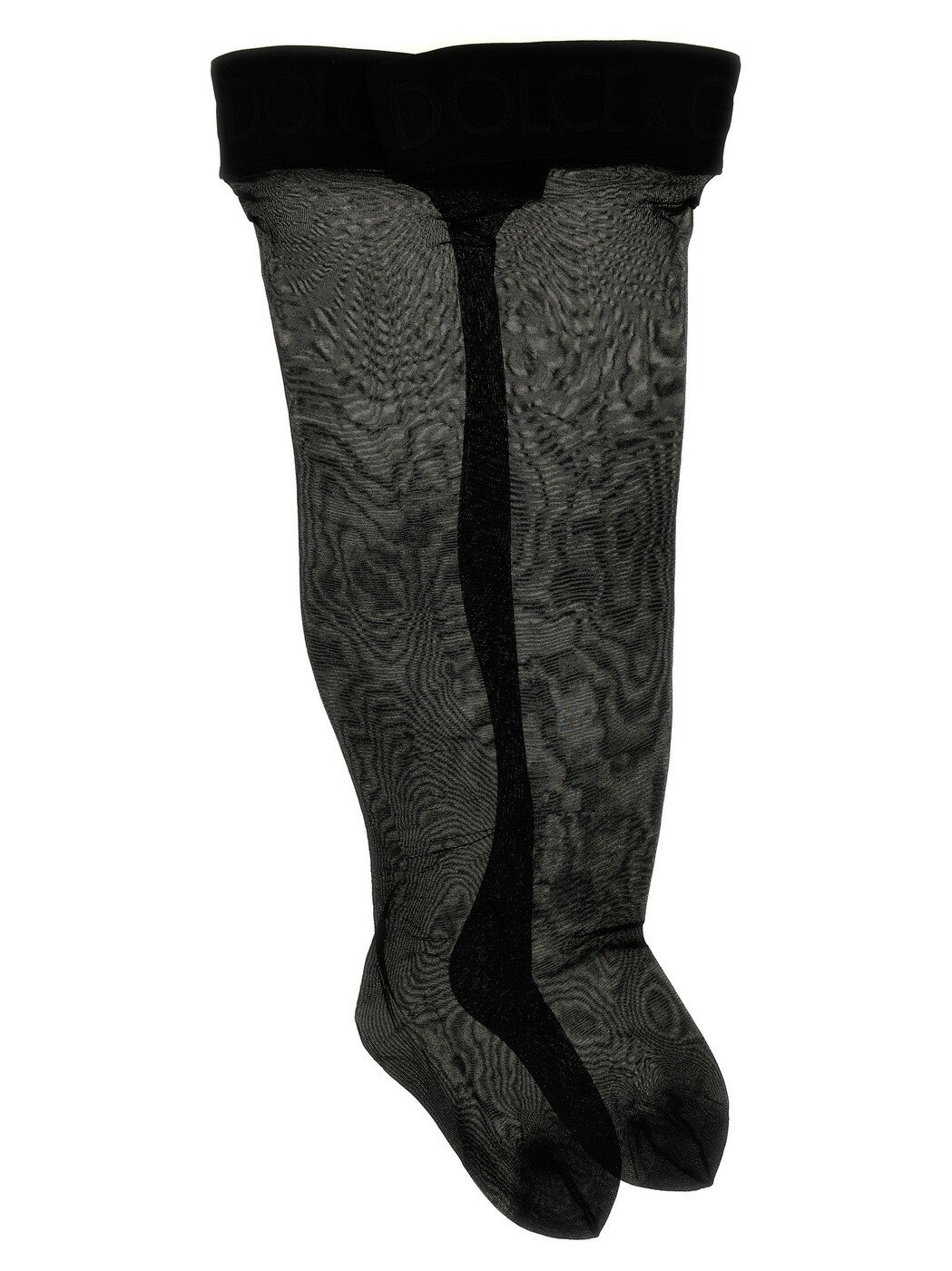 DOLCE&GABBANA ドルチェ&ガッバーナ ブラック Black Parisian logo socks ソックス レディース 春夏2024 O4A70TONO28N0000 【関税・送料無料】【ラッピング無料】 ju