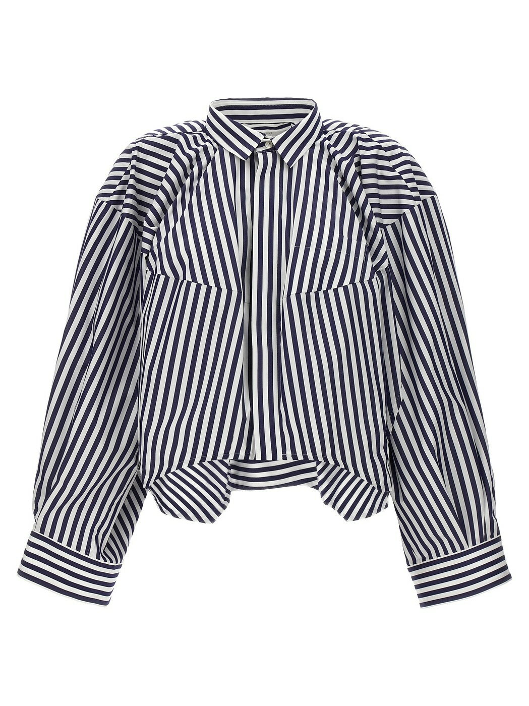 【土日限定クーポン配布中！】 SACAI サカイ ブルー Blue Striped shirt シャツ レディース 春夏2024 2407252222 【関税・送料無料】【ラッピング無料】 ju