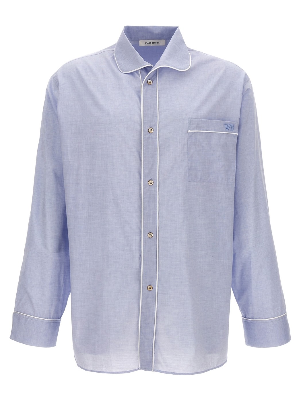 楽天BRANDSHOP・クラージュ楽天市場店WALES BONNER ウェールズ ボナー ブルー Light Blue 'Market' shirt シャツ メンズ 春夏2024 MS24SH01CO04500 【関税・送料無料】【ラッピング無料】 ju