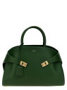 フェラガモ ハンドバッグ（レディース） FERRAGAMO フェラガモ グリーン Green 'Hug Medium' handbag バッグ レディース 春夏2024 772847FORESTGREEN 【関税・送料無料】【ラッピング無料】 ju