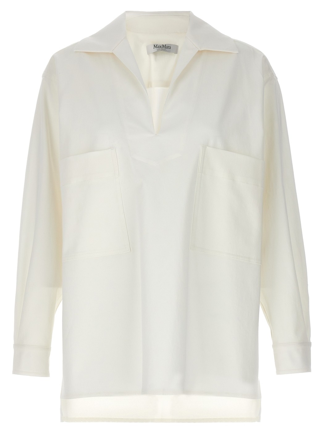 【土日限定クーポン配布中！】 MAX MARA マックス マーラ ホワイト White 'Adorato' shirt シャツ レディース 春夏2024 ADORATO001 【関税・送料無料】【ラッピング無料】 ju