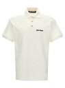 【本日ポイント4倍!!】 パーム エンジェルス PALM ANGELS ポロシャツ メンズ ホワイト Polo shirts 'Classic Logo' polo shirt PMGB012S24FAB00203100310 White/Black 関税 送料無料 ラッピング無料 2024SS ju