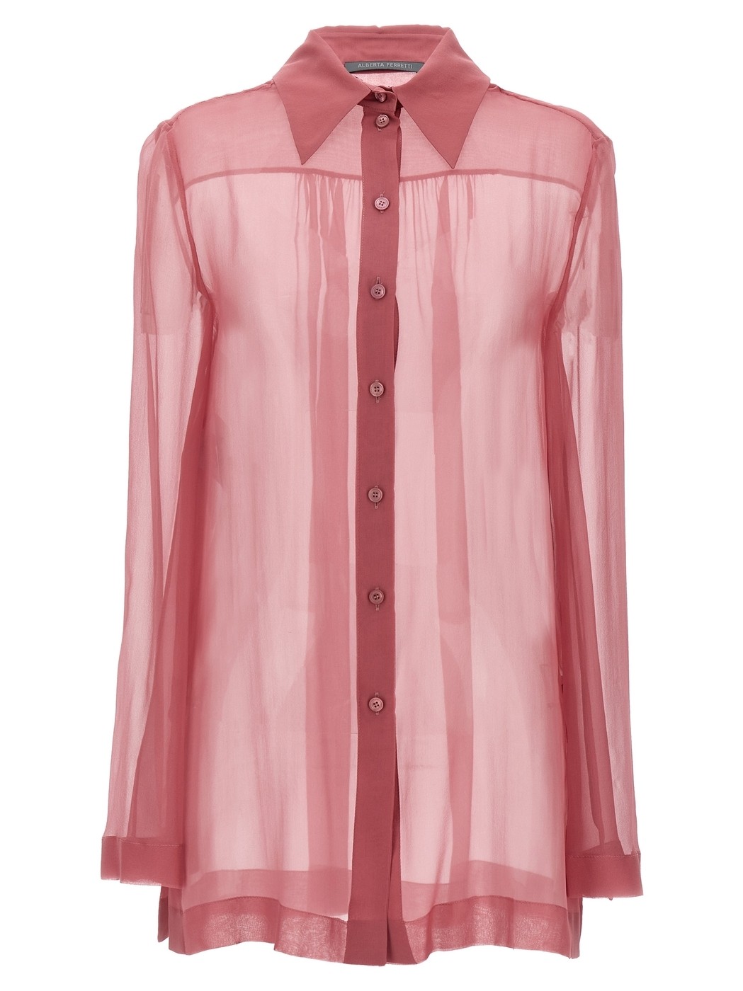 【土日限定クーポン配布中！】 ALBERTA FERRETTI アルベルタ フェレッティ ピンク Pink Transparent silk shirt シャツ レディース 春夏2024 V021901140189 【関税・送料無料】【ラッピング無料】 ju