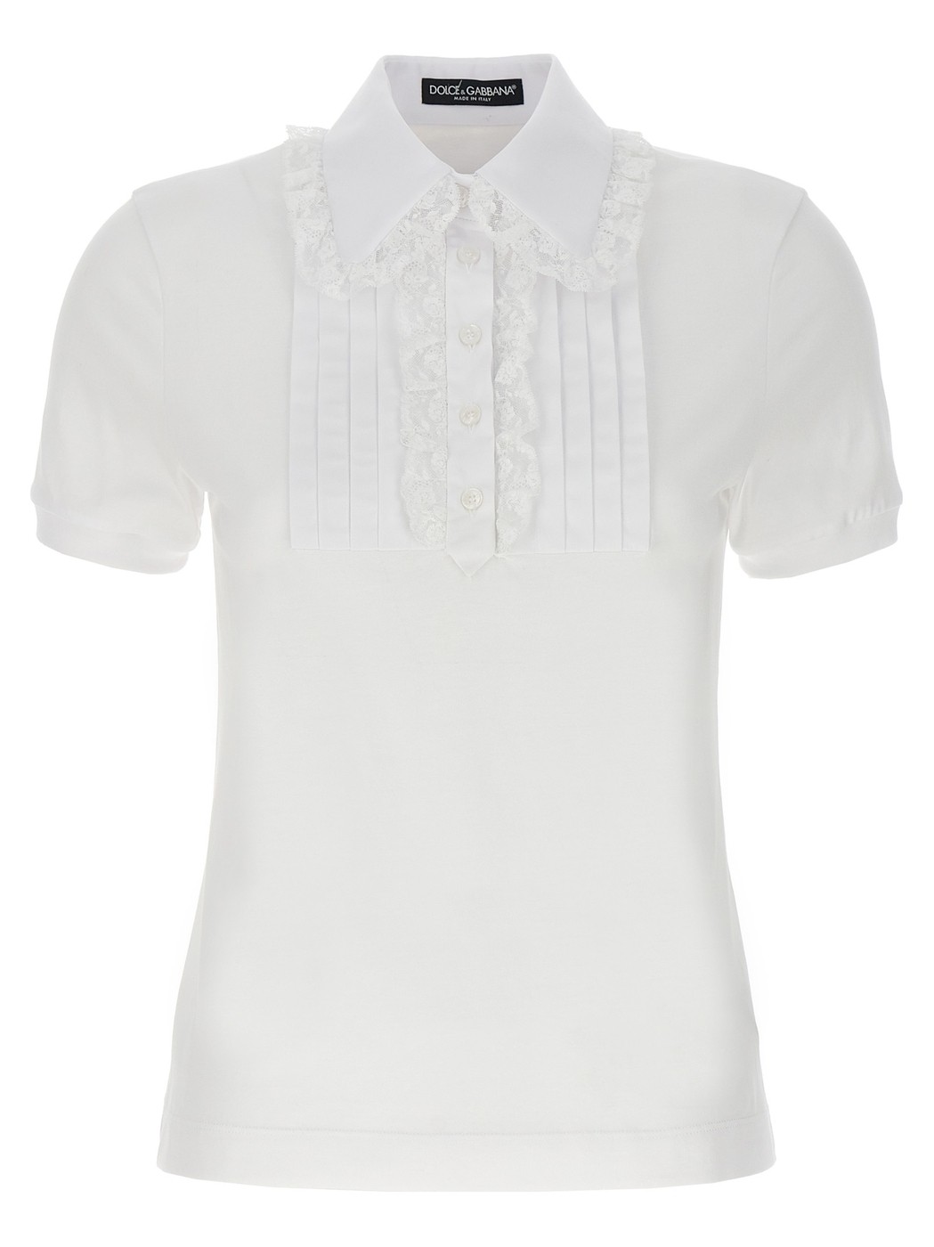 DOLCE&GABBANA ɥ&åС ۥ磻 White Plastron T-shirt T ǥ ղ2024 F8V05TGDCH6W0800 ڴǡ̵ۡڥåԥ̵ ju