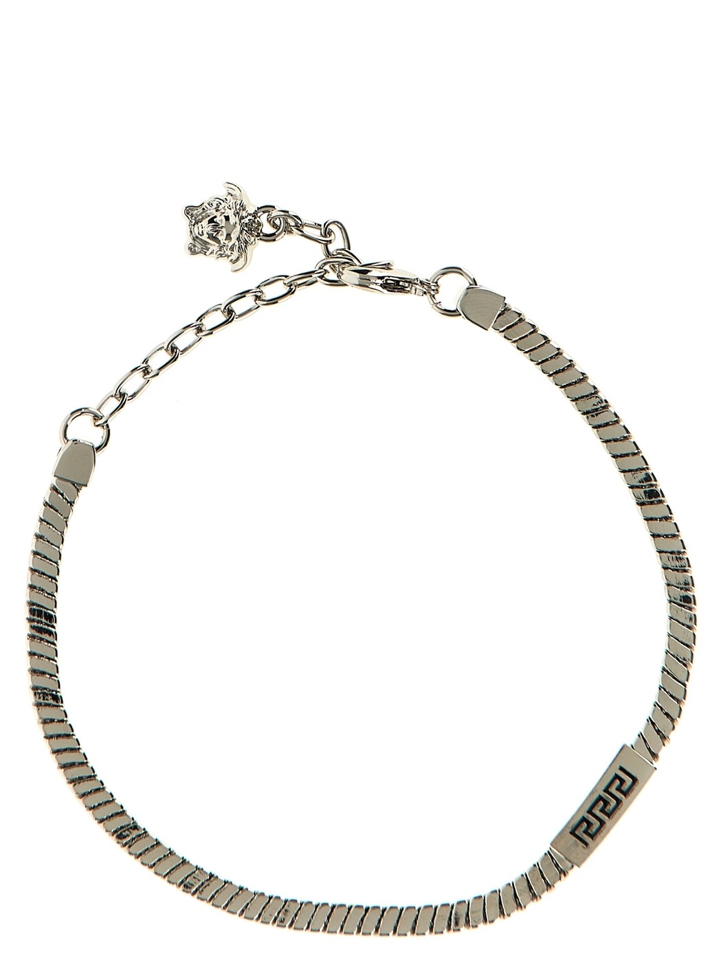 【本日5の付く日ポイント4倍!】 VERSACE ヴェルサーチ シルバー Silver Logo metal bracelet ジュエリー メンズ 春夏2024 10152081A006203J030 【関税・送料無料】【ラッピング無料】 ju