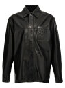 【0の付く日ポイント4倍】 LOEWE ロエベ ブラック Black 'Anagram' leather shirt シャツ メンズ 春夏2024 H526Y34L131100 【関税・送料無料】【ラッピング無料】 ju