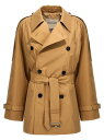 【15,000円以上1,000円OFF!!】 BURBERRY バーバリー ベージュ Beige Double-breasted short trench coat コート レディース 春夏2024 8089783FLAX 【関税・送料無料】【ラッピング無料】 ju