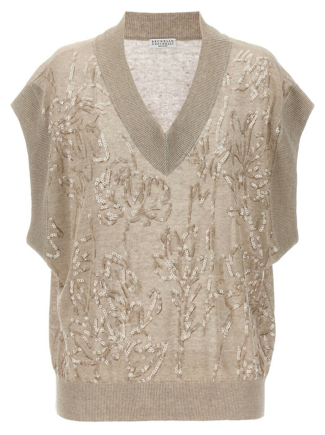 BRUNELLO CUCINELLI ブルネロクチネリ ベージュ Beige Sequin vest トップス レディース 春夏2024 M1T137902C824 【関税・送料無料】【ラッピング無料】 ju