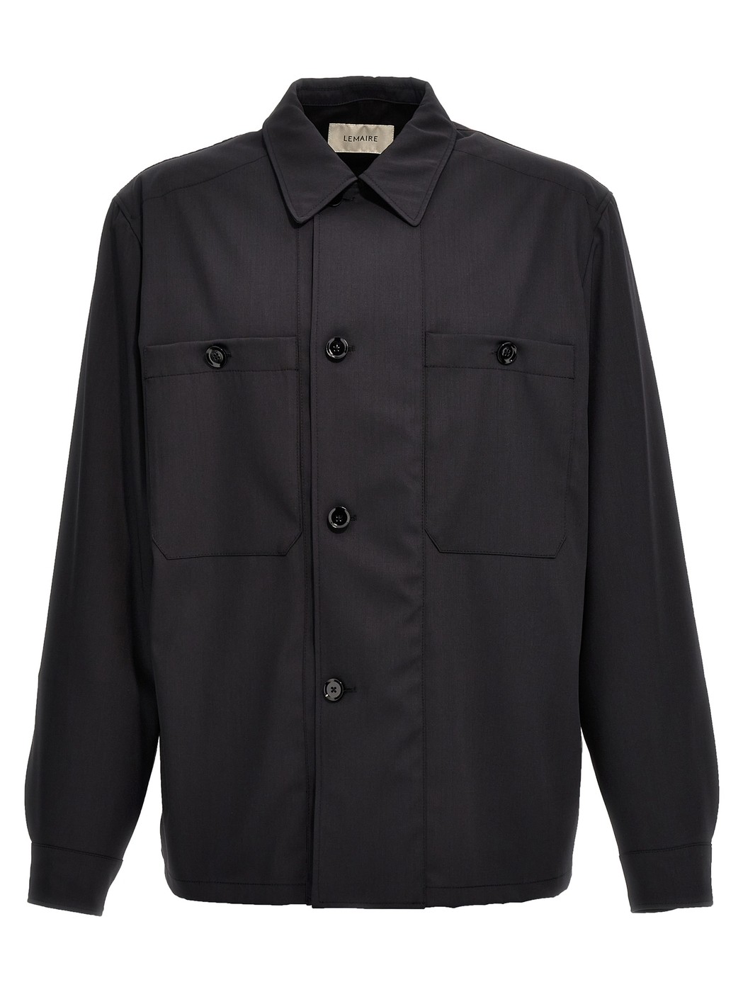 【本日5の付く日ポイント4倍!】 LEMAIRE ルメール ブラック Black Overshirt 'Soft Military' シャツ メンズ 春夏2024 JA1046LF1210BK995 【関税・送料無料】【ラッピング無料】 ju