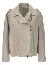 【15,000円以上1,000円OFF!!】 BRUNELLO CUCINELLI ブルネロクチネリ グレー Gray Suede jacket ジャケット レディース 春夏2024 MPCAI2926C9593 【関税・送料無料】【ラッピング無料】 ju