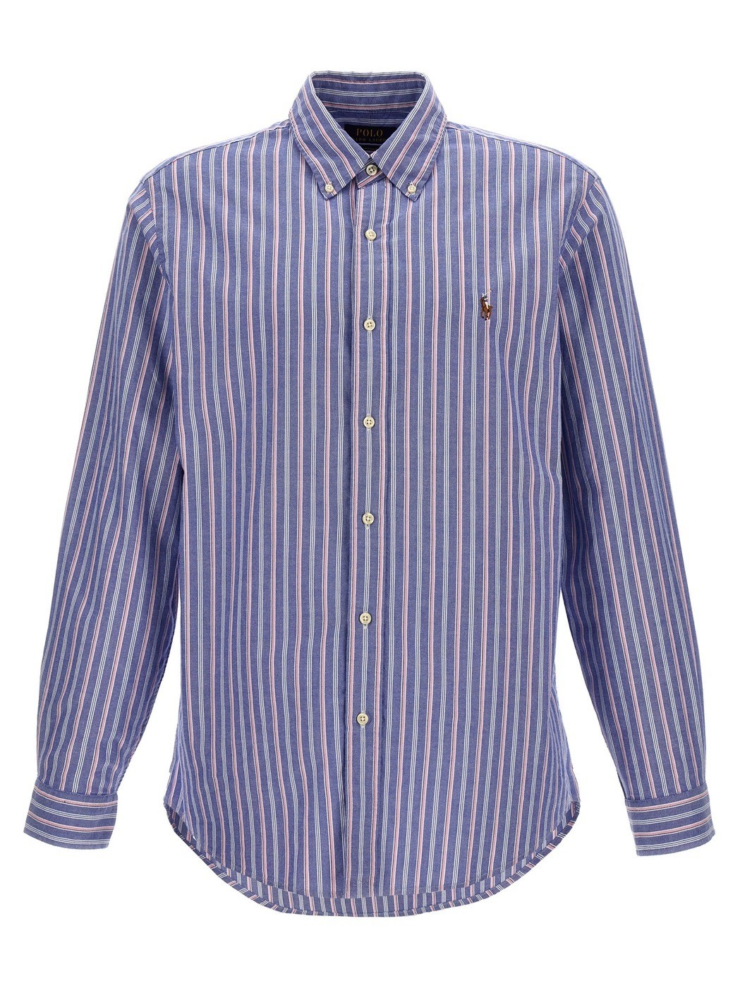 【本日5の付く日ポイント4倍!】 POLO RALPH LAUREN ポロ ラルフ ローレン ブルー Light Blue Logo embroidery striped shirt シャツ メンズ 春夏2024 710937997005 【関税・送料無料】【ラッピング無料】 ju