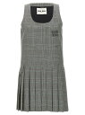 【本日0の付く日ポイント4倍!!】 MIU MIU ミュウ ミュウ グレー Gray Prince of Wales dress ドレス レディース 春夏2024 MF5269SOOO14HVF0013 【関税・送料無料】【ラッピング無料】 ju