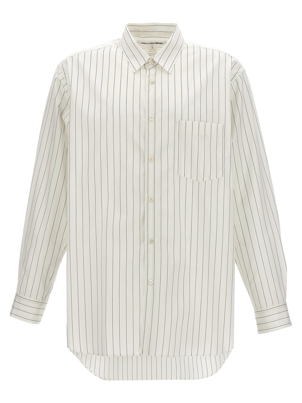 【本日5の付く日ポイント4倍!】 COMME DES GARCONS コム デ ギャルソン ホワイト White/Black Striped shirt シャツ メンズ 春夏2024 FZB115PER119 【関税・送料無料】【ラッピング無料】 ju