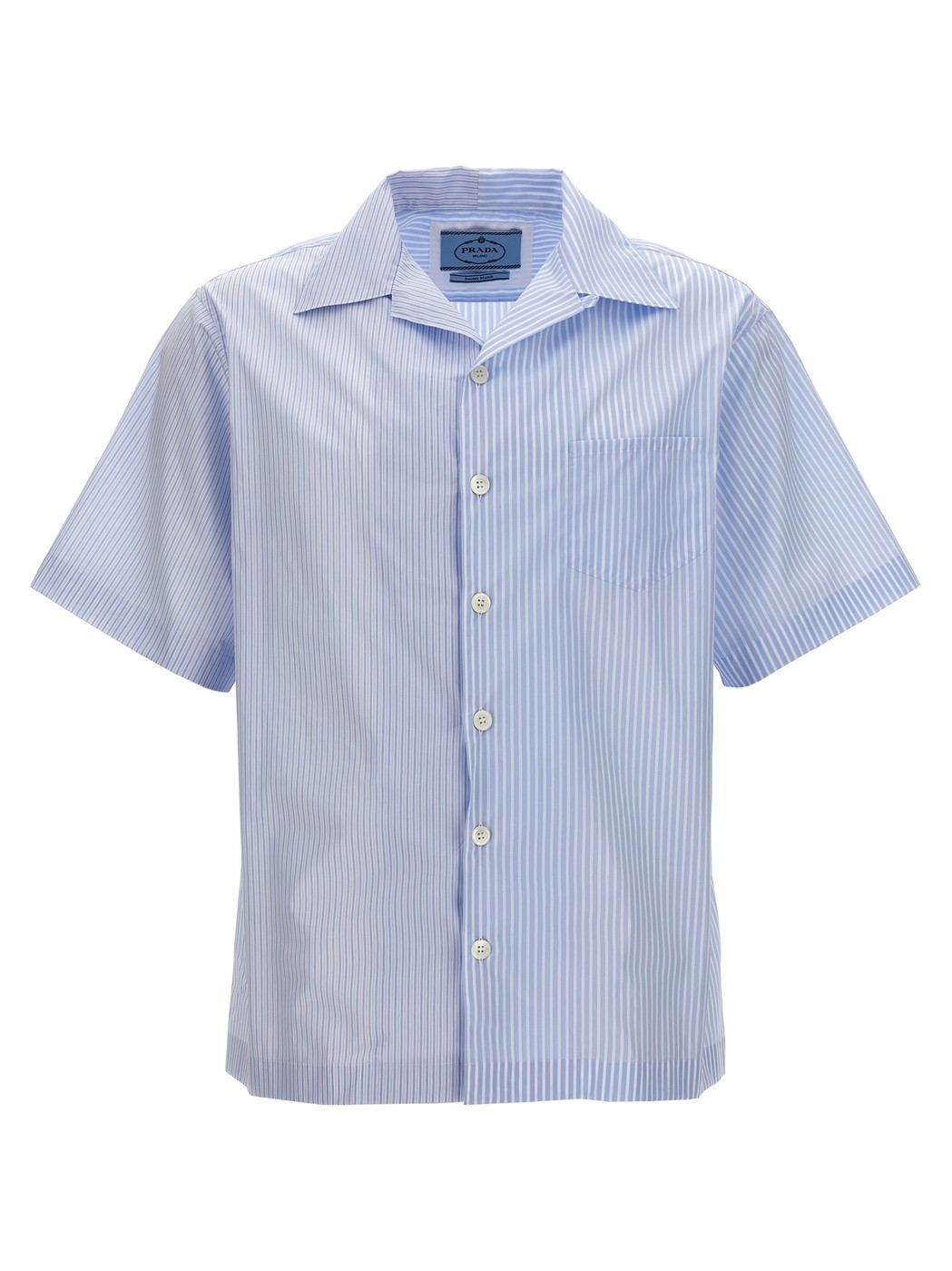 【本日5の付く日ポイント4倍!】 PRADA プラダ ブルー Light Blue 'Double Match' shirt シャツ メンズ 春夏2024 UCS406S21214JSF0W81 【関税・送料無料】【ラッピング無料】 ju