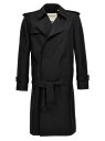 【15,000円以上1,000円OFF!!】 BURBERRY バーバリー ブラック Black Double-breasted long trench coat コート メンズ 春夏2024 8087101BLACK 【関税・送料無料】【ラッピング無料】 ju