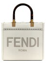 【15,000円以上ご購入で1,000円OFF！】 FENDI フェンディ ホワイト White 'Fendi Sunshine Small' shopping bag トートバッグ レディース 秋冬2023 8BH394ABVLF1JTW 【関税・送料無料】【ラッピング無料】 ju