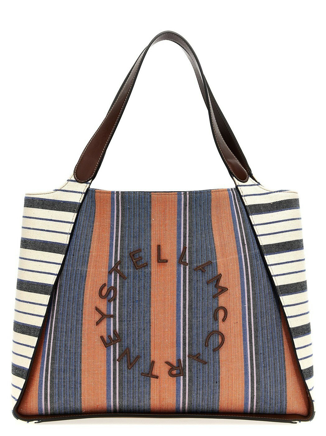 ステラマッカートニー　マザーズバッグ STELLA MCCARTNEY ステラ マッカートニー ブルー Blue Shopping stripes トートバッグ レディース 春夏2024 502793WP03724134 【関税・送料無料】【ラッピング無料】 ju