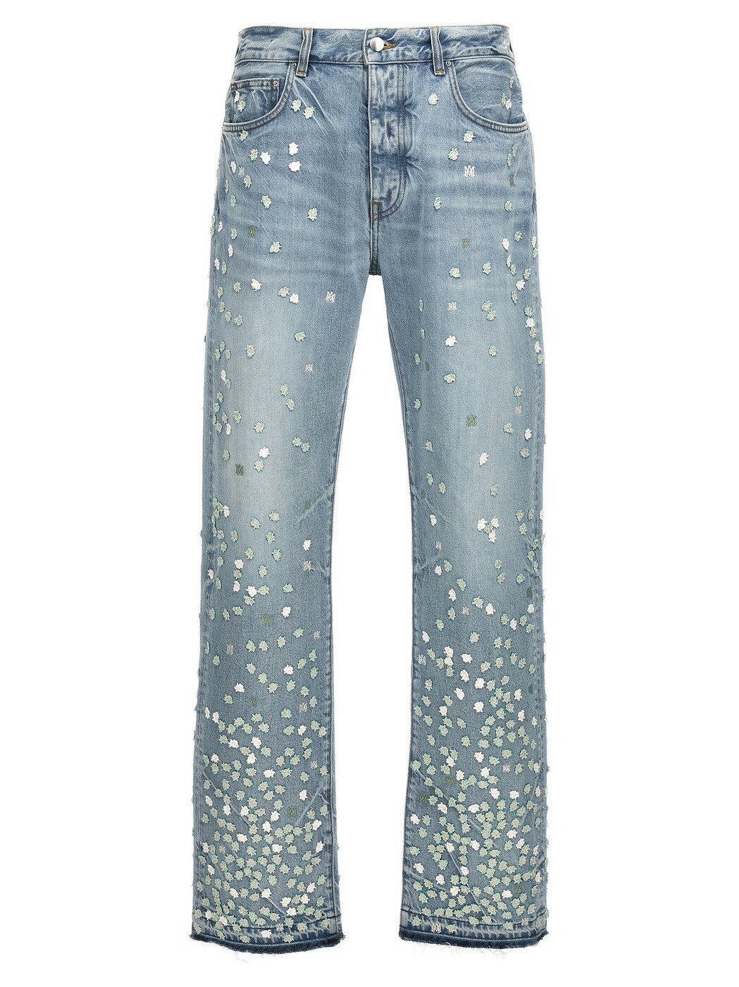 【土日限定クーポン配布中！】 AMIRI アミリ ブルー Light Blue 'Floral' jeans デニム メンズ 春夏2024 AMDNGH1012PERFECTINDIGO 【関税・送料無料】【ラッピング無料】 ju