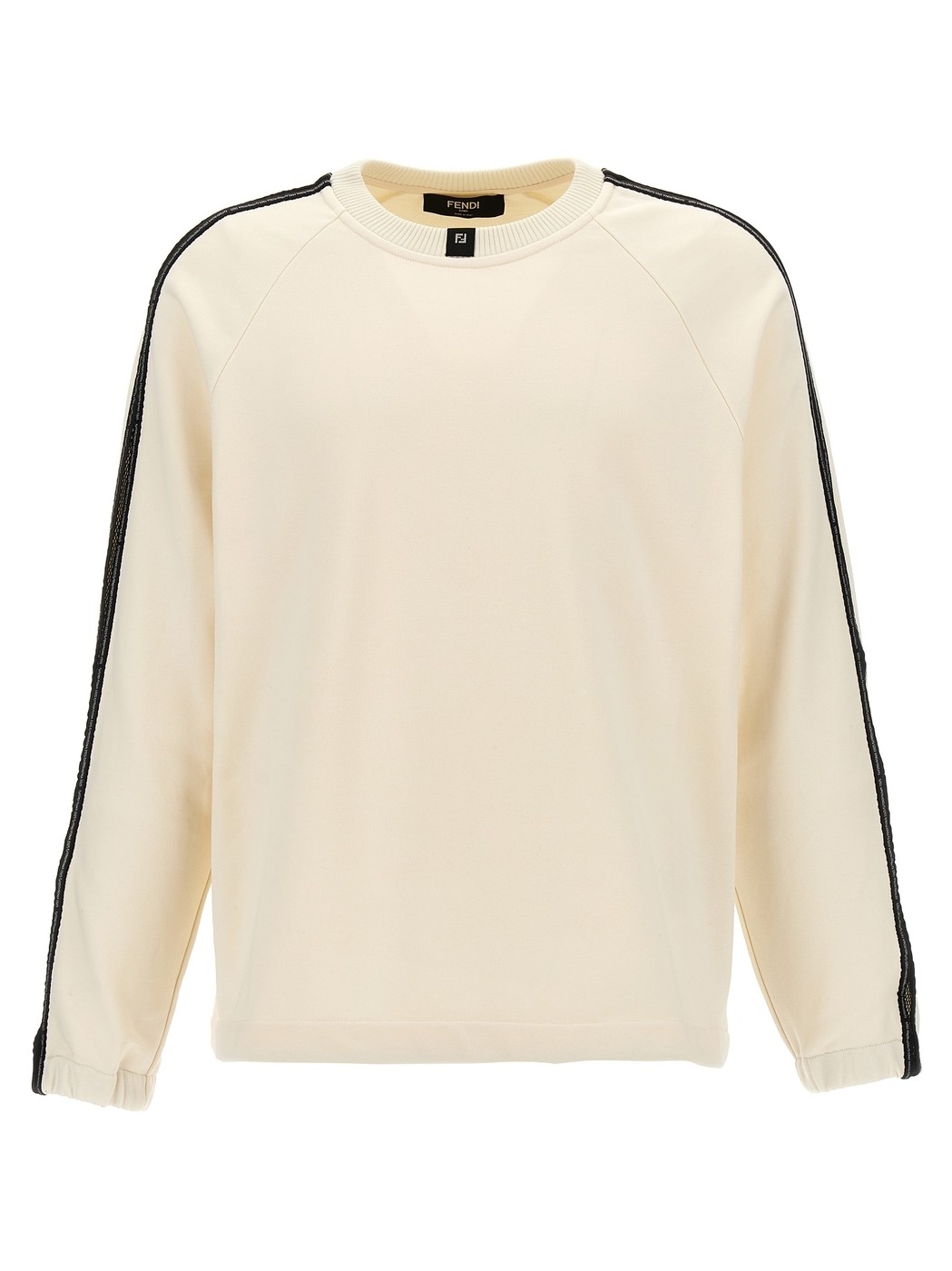 【本日5の付く日ポイント4倍!】 FENDI フェンディ ホワイト White/Black Mesh insert sweatshirt トレーナー メンズ 春夏2024 FAF712AR57F0RQ0 【関税・送料無料】【ラッピング無料】 ju