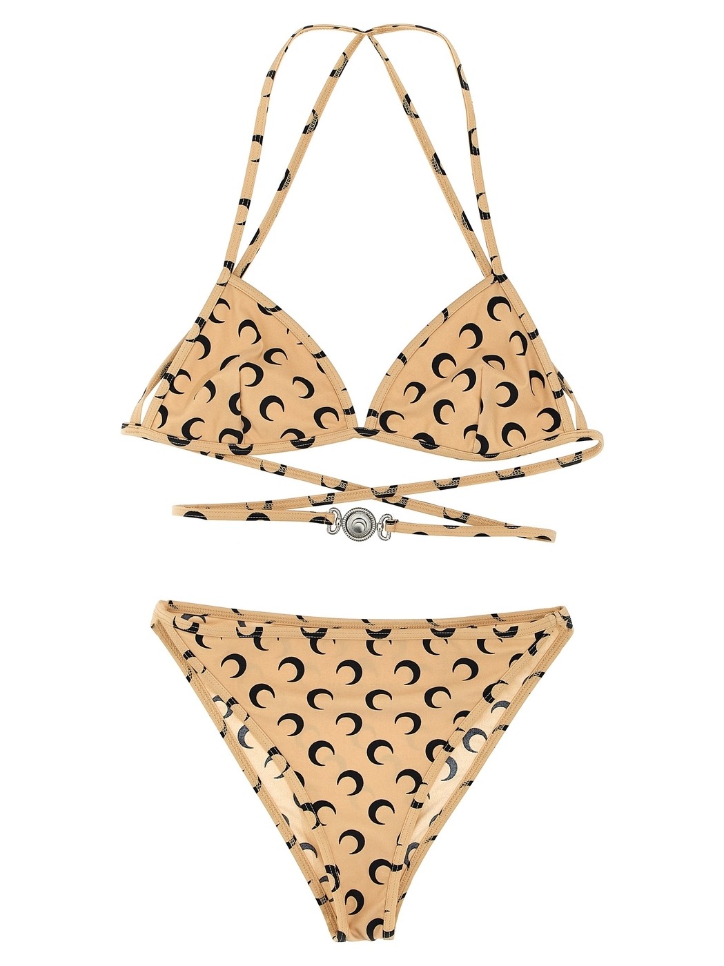 【土日限定クーポン配布中！】 MARINE SERRE マリーンセル ベージュ Beige 'Active Jersey' bikini スイムウェア レディース 春夏2024 WSW002TA10 【関税・送料無料】【ラッピング無料】 ju