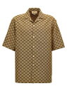 グッチ GUCCI グッチ ベージュ Beige 'GG' shirt シャツ メンズ 春夏2024 742707ZAM7G2580 【関税・送料無料】【ラッピング無料】 ju