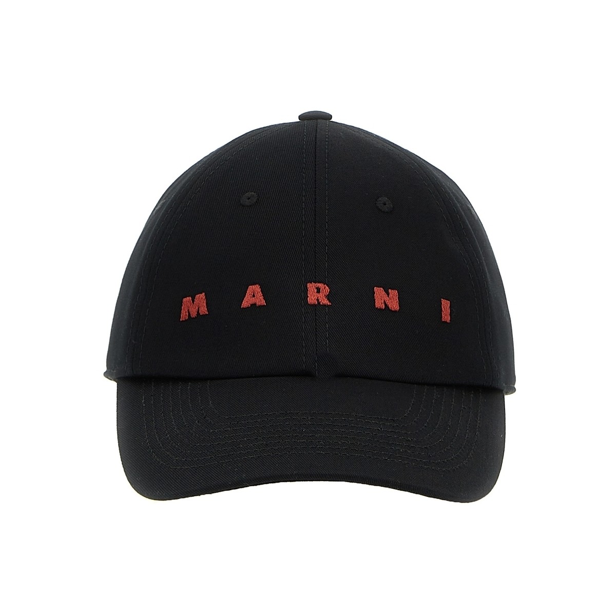 MARNI マルニ ブラック Black Logo embroidery cap 帽子 メンズ 春夏 ...