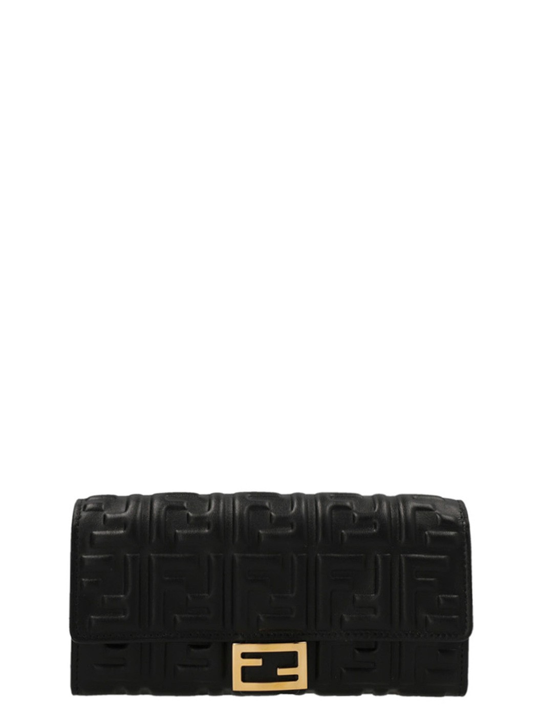 フェンディ 財布（レディース） 【0の付く日ポイント4倍】 FENDI フェンディ ブラック Black 'Baguette' wallet 財布 レディース 春夏2024 8M0365AAJDF0KUR 【関税・送料無料】【ラッピング無料】 ju