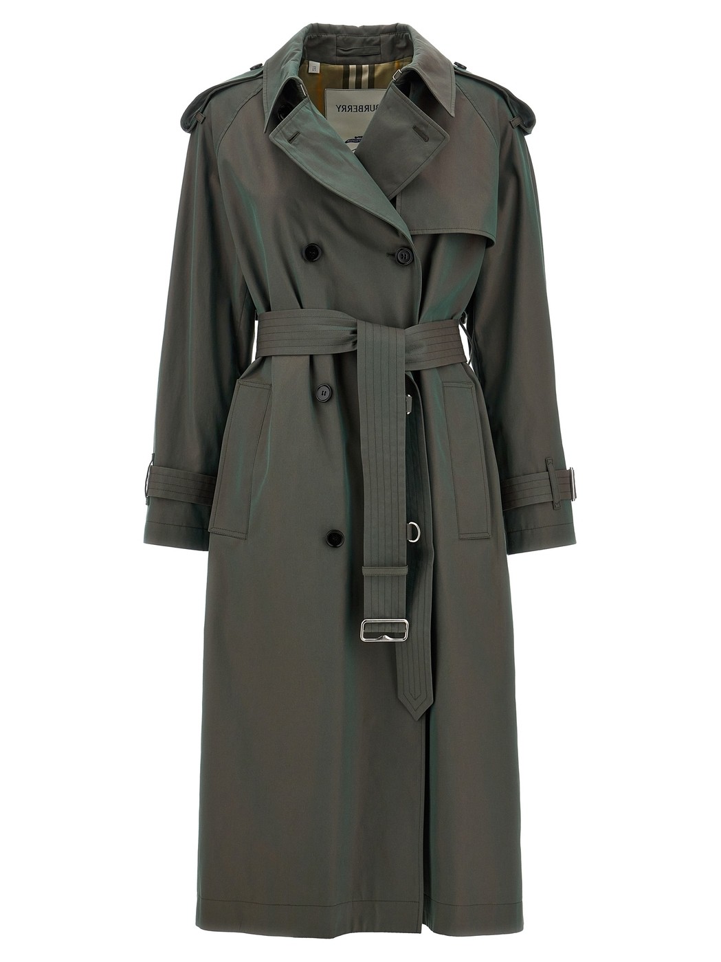 BURBERRY バーバリー グリーン Green Long iridescent trench coat コート レディース 春夏2024 8088846ANTIQUEGREEN 【関税・送料無料】【ラッピング無料】 ju