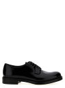 【本日ポイント4倍!!】 プラダ PRADA レースアップシューズ ドレスシューズ メンズ ブラック Lace-up Shoes Brushed leather lace-up shoes 2EA151FG000055F0002 Black 関税 送料無料 ラッピング無料 2024AW ju