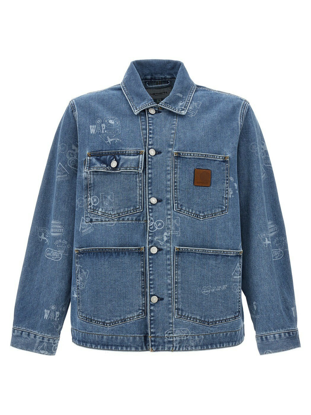 カーハート ダブリューアイピー CARHARTT WIP ジャケット メンズ ブルー Jackets 'Stamp' jacket I0337432LN35 Light Blue 関税 送料無料 ラッピング無料 2024AW juのサムネイル