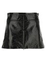 【1000円OFFクーポン配布中!!】 クレージュ COURREGES スカート レディース ブラック Skirts 'Heritage Viny Mini' skirt 324CJU194VY00149999 Black 関税 送料無料 ラッピング無料 2024AW ju