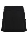 【1000円OFFクーポン配布中!!】 クレージュ COURREGES スカート レディース ブラック Skirts 'Multi Sangle Wool Mini' skirt 324CJU187WO01009999 Black 関税 送料無料 ラッピング無料 2024AW ju