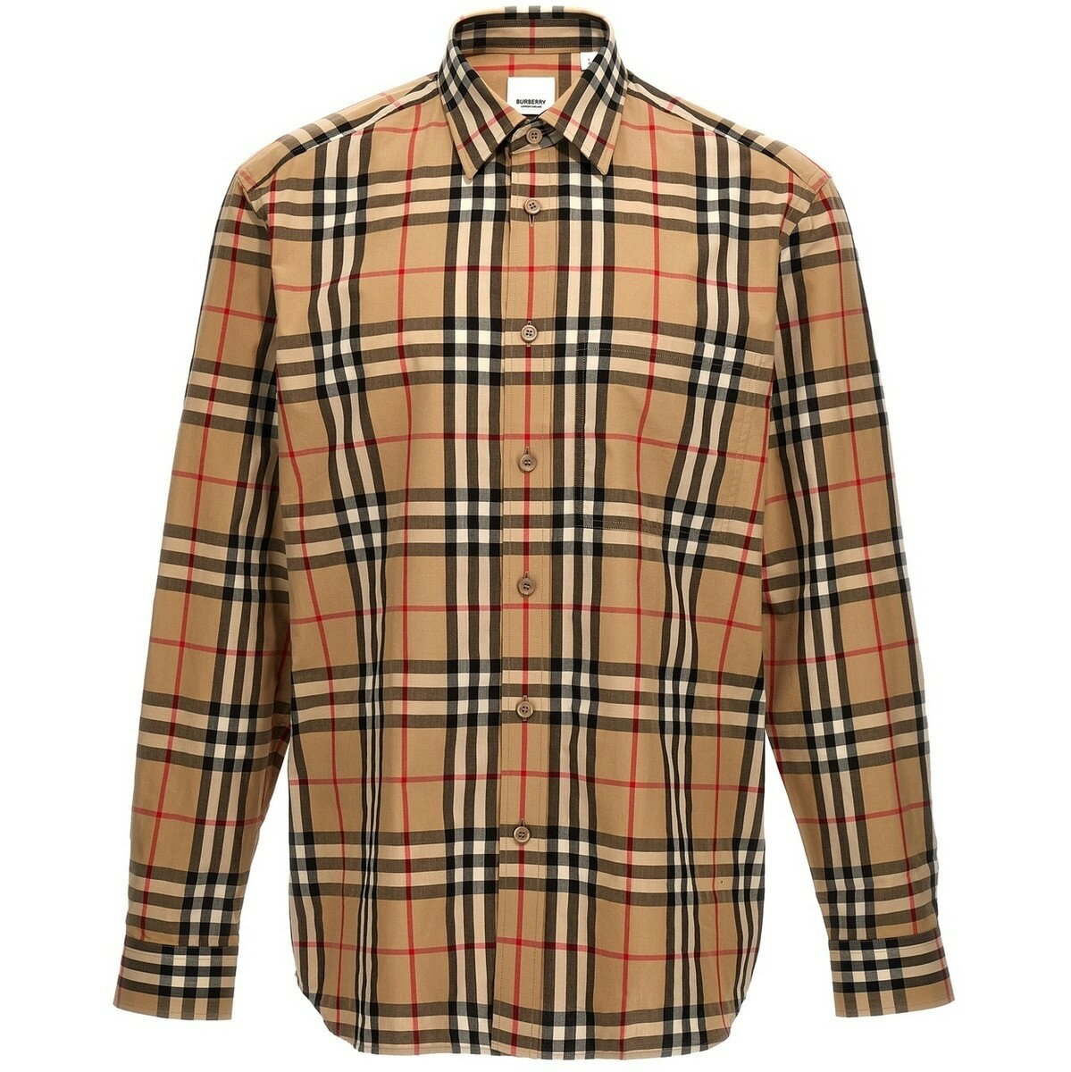 バーバリー BURBERRY バーバリー ベージュ Beige Check shirt シャツ メンズ 春夏2024 8070577ARCHIVEBEIGE 【関税・送料無料】【ラッピング無料】 ju