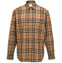 バーバリー 【15,000円以上1,000円OFF!!】 BURBERRY バーバリー ベージュ Beige Check shirt シャツ メンズ 春夏2024 8070577ARCHIVEBEIGE 【関税・送料無料】【ラッピング無料】 ju