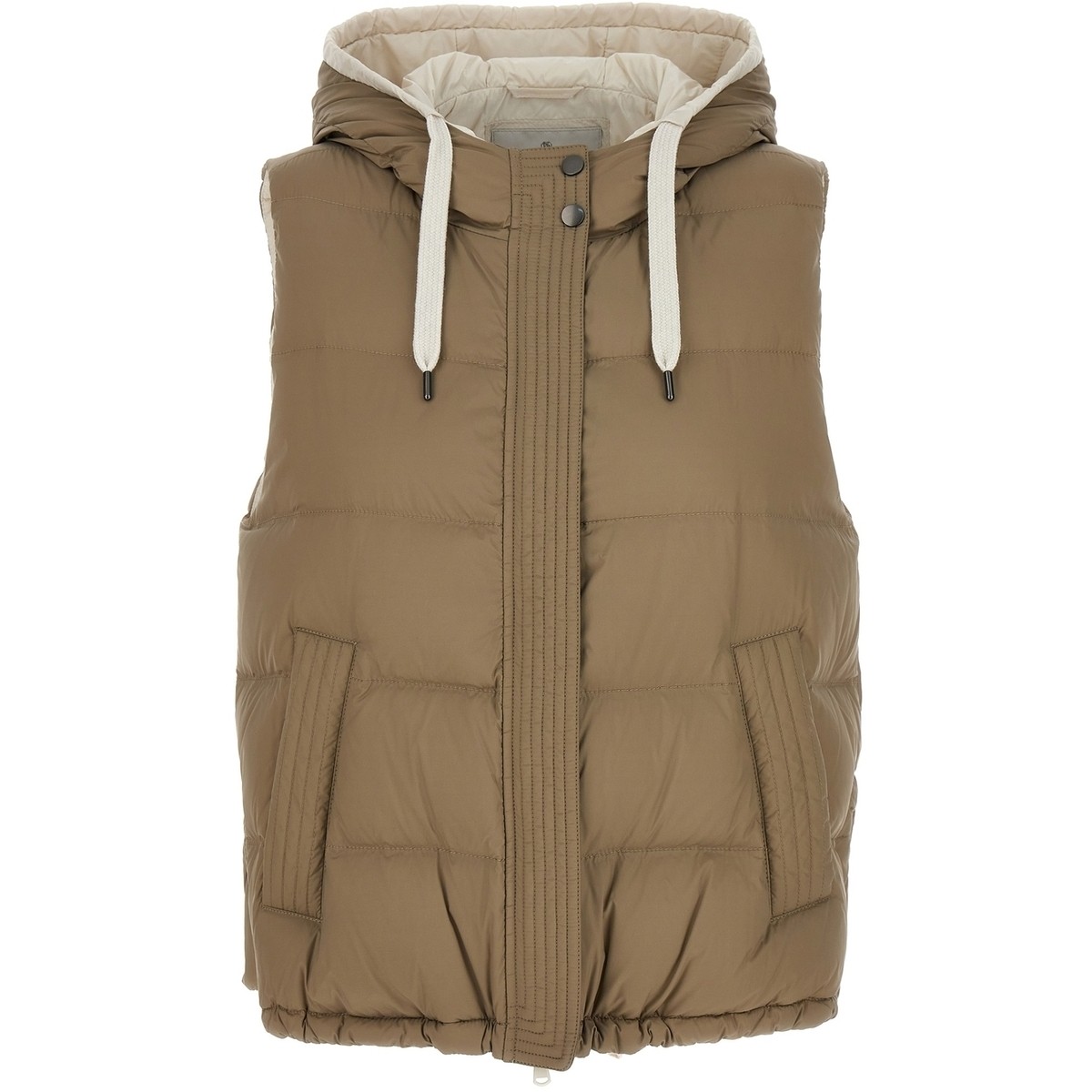 【土日限定クーポン配布中！】 BRUNELLO CUCINELLI ブルネロクチネリ ベージュ Beige Padded vest トップス レディース 春夏2024 MR4052645C2964 【関税・送料無料】【ラッピング無料】 ju