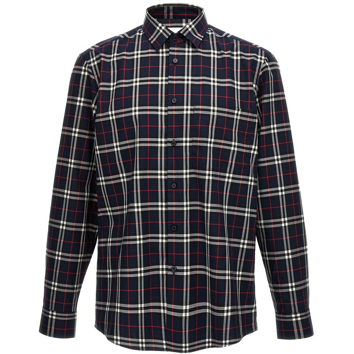 バーバリー BURBERRY バーバリー ブルー Blue Check shirt シャツ メンズ 春夏2024 8073220NAVY 【関税・送料無料】【ラッピング無料】 ju