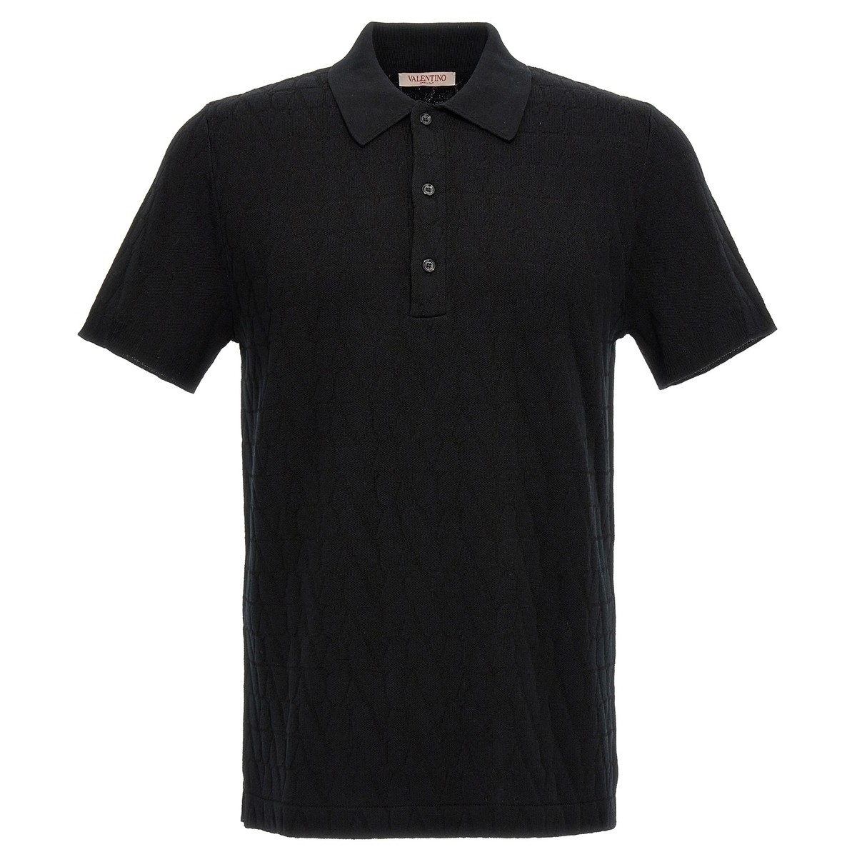 VALENTINO GARAVANI ヴァレンティノ ガラヴァーニ ブラック Black Valentino polo shirt 'Toile Iconographe' トップス メンズ 春夏2024 4V3KP02G9W5MXM 【関税・送料無料】【ラッピング無料】 ju