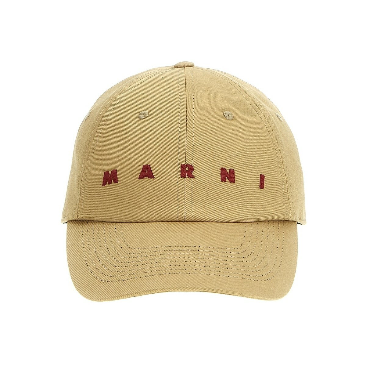 MARNI マルニ ベージュ Beige Logo embroidery cap 帽子 メンズ 春夏 ...