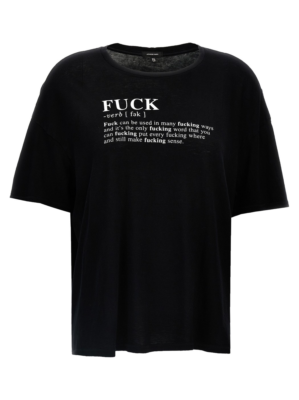 【三連休クーポン配布中！】 R13 アール サーティーン ホワイト White/Black 'Fuck' T-shirt Tシャツ レディース 秋冬2024 R13WK141K115ABLACK 【関税・送料無料】【ラッピング無料】 juのサムネイル