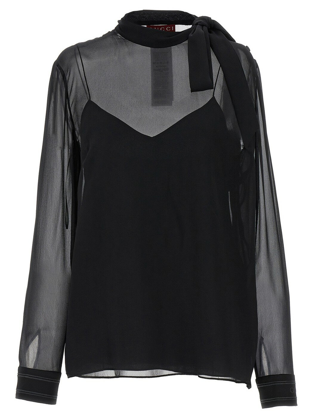 å GUCCI  ǥ ֥å Shirts Georgette blouse 797398ZARJX1043 Black...