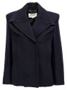 【1000円OFFクーポン配布中!!】 ヴィクトリアベッカム VICTORIA BECKHAM トレンチコート コート レディース ブルー Coats and trench coats 'Pointed Shoulder' coat 1424WCT005790AINKBLUE Blue 関税 送料無料 ラッピング無料 2024AW ju